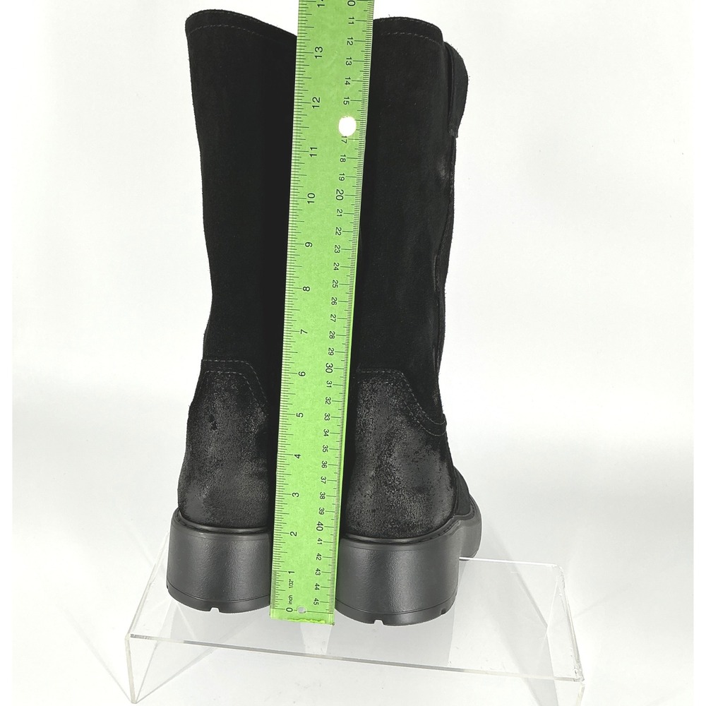 Jeffrey Campbell Size 10 Black Oiled Suede Leather Moto Boots NEW WYBIE $170 - Picture 4 of 14
